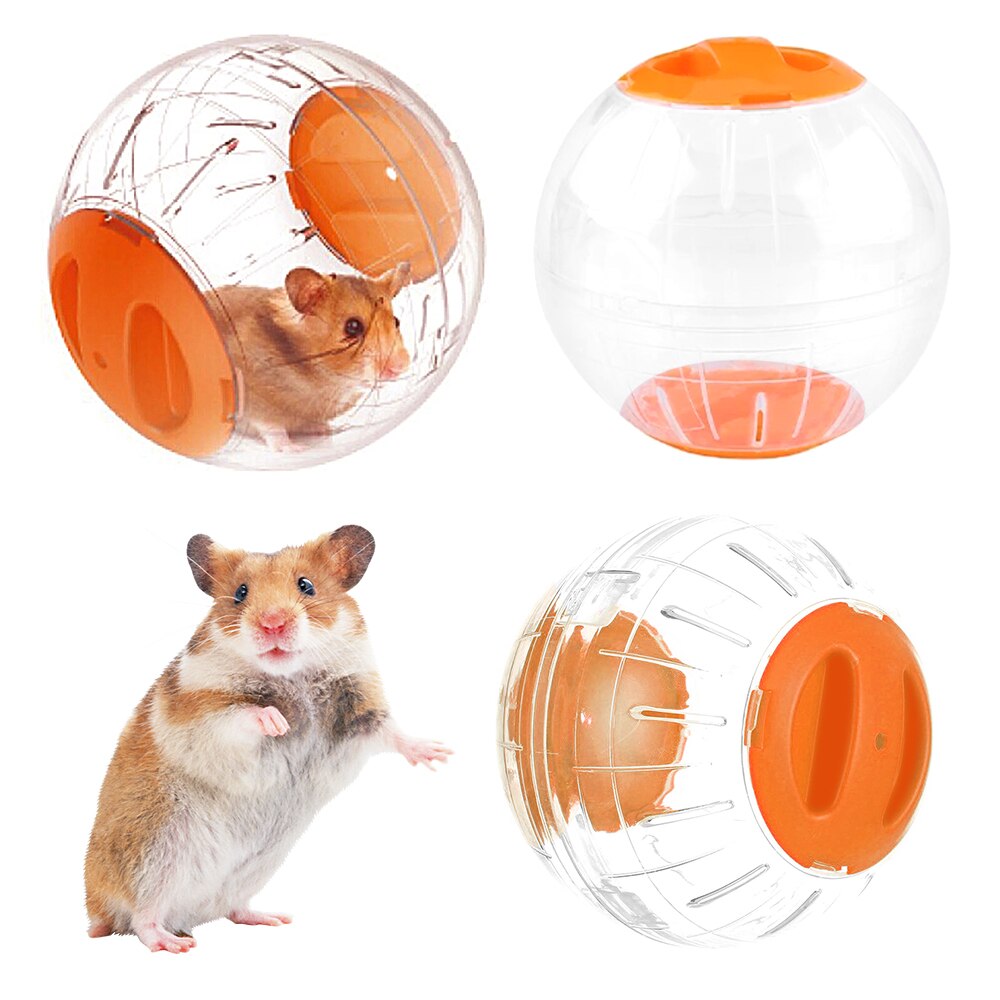Mini Bola de ejercicio transparente para hámster, juguete para hámster, jaula para trotar con soporte, suministros para mascotas, 12cm