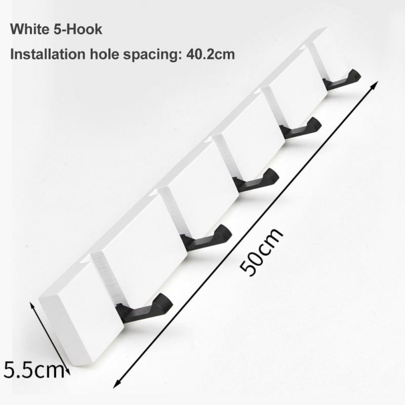 Foldable Coat Rack Wall Clothes Hooks Key Holder Bedroom Door Wall-Mounting Hook Corner Room Kitchen Toilet Wall Brack Hook: B 5 hooks