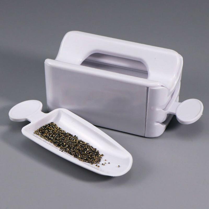 Trempage poudre plateau de recyclage ongles paillettes boîte de rangement manucure outils avec dissolvant de vernis à ongles coton lingettes
