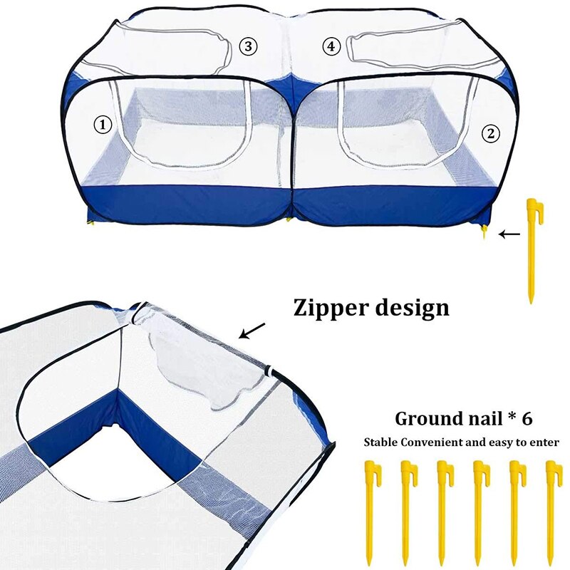 Portable Chicken Run Coop,Chicken Pen for Small Animals Outdoor Pet Enclosure