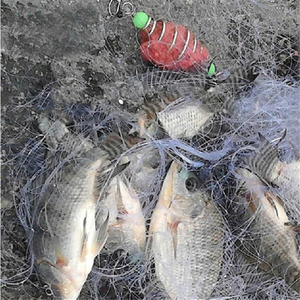 Thread Net Fishing Net Blue Green Luminous Bead Net Tackle High-carbon Steel Fishing Traps Fishing Accessories