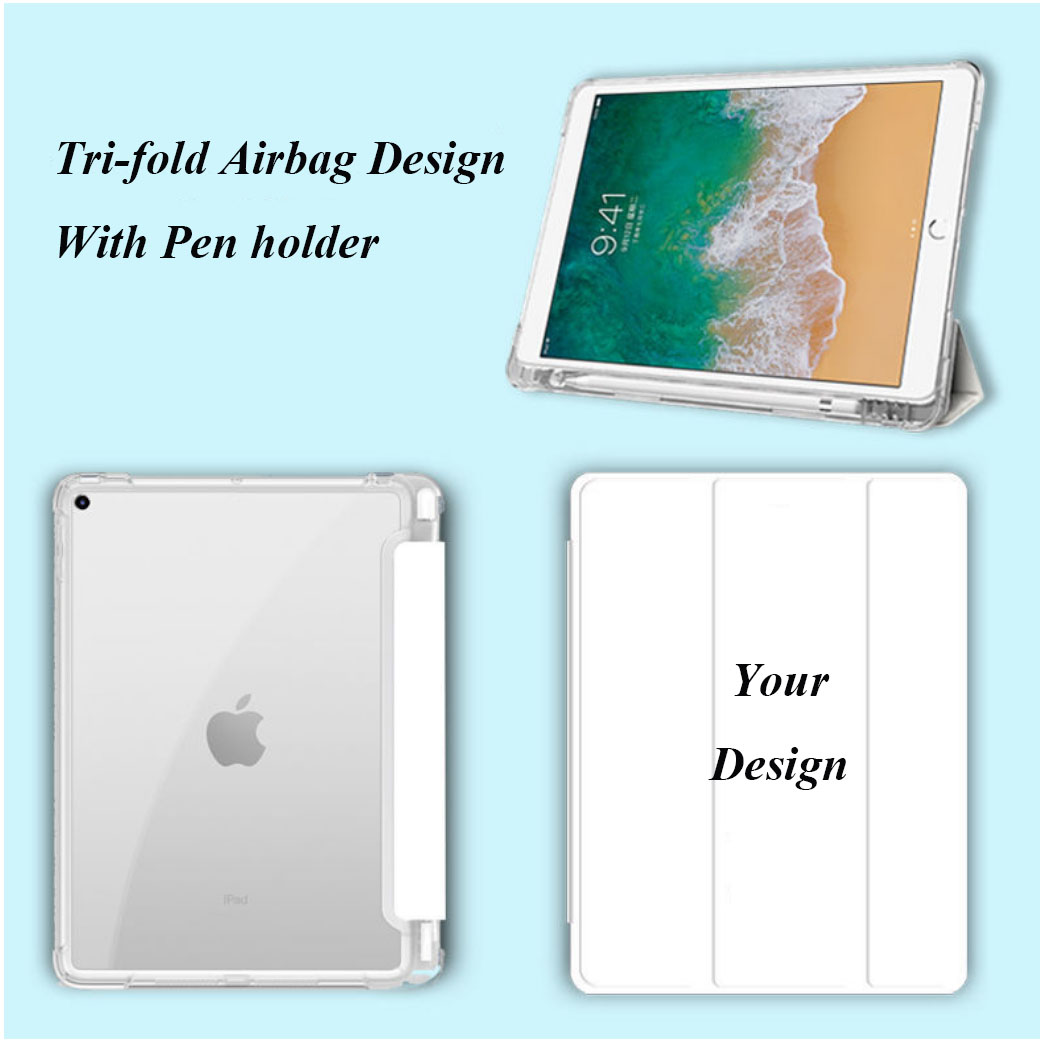 Coque de Protection Antichoc Personnalisée pour iPad 10.2, 7e, 8e, 9e Génération, , 10.2: 12.4 / Off Blanc