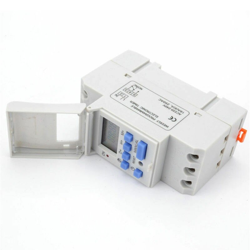 THC15A Digital Timer Switch Relay Control LCD DIN Programmable Street Lamp Billboard Power Supply Timer WITHOUT Waterproof Box