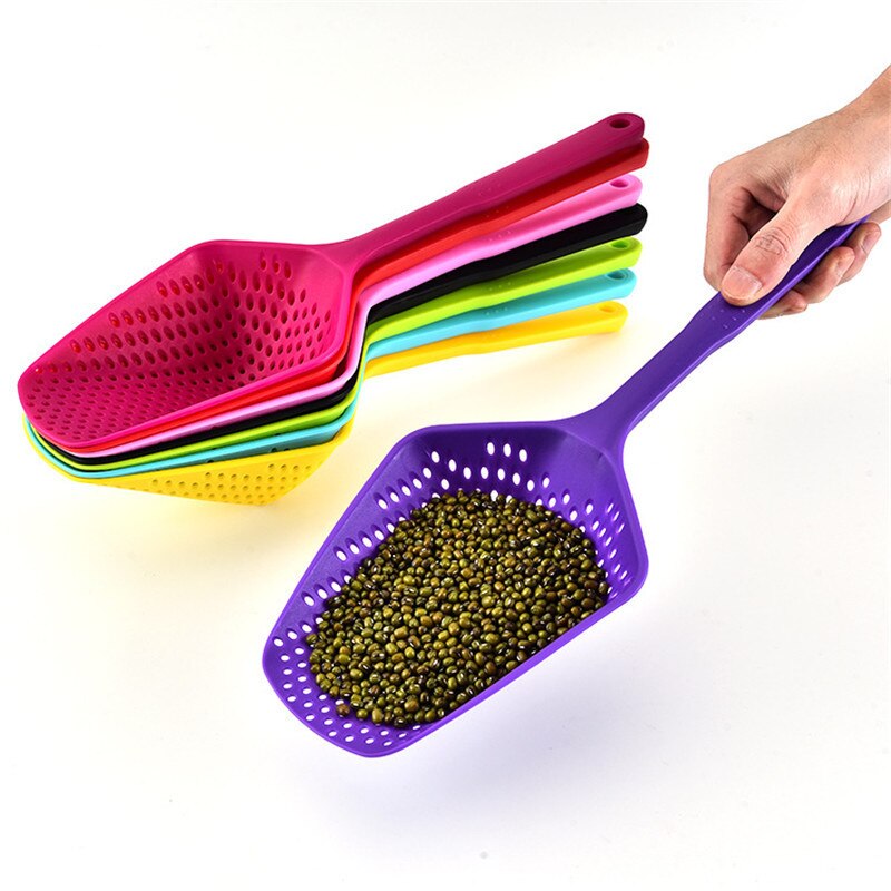 1PC utensilios de cocina herramientas palas vegetales cuchara colador de Nylon cuchara gran colador de sopa utensilios para filtro de cocina