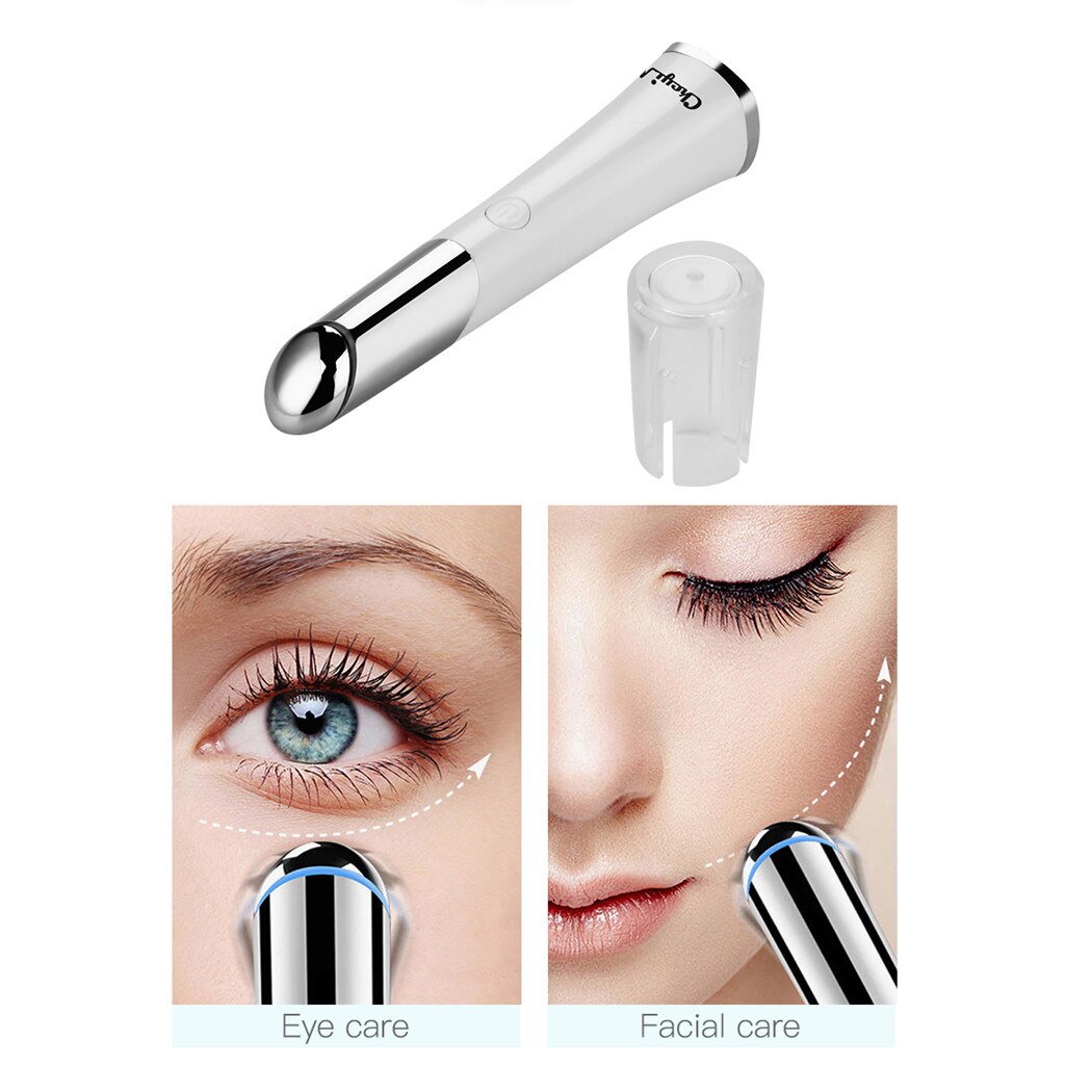 CkeyiN-masajeador de ojos eléctrico, terapia de luz LED, vibrador , antiarrugas, eliminación de ojeras, cuidado de los ojos, masajeador de elevación