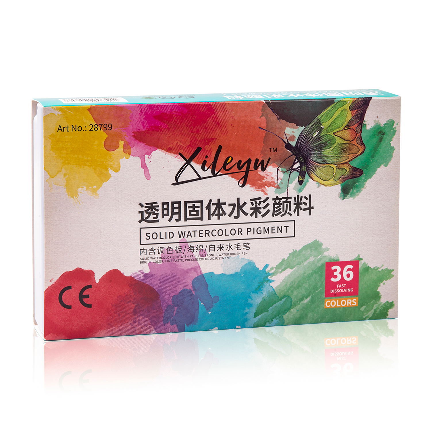 Acrylic Paints Superior Solid Watercolor Paint Set With Brush Pen Foldable Travel Water Color Pigment Drawing Set 03111: 36 Colors