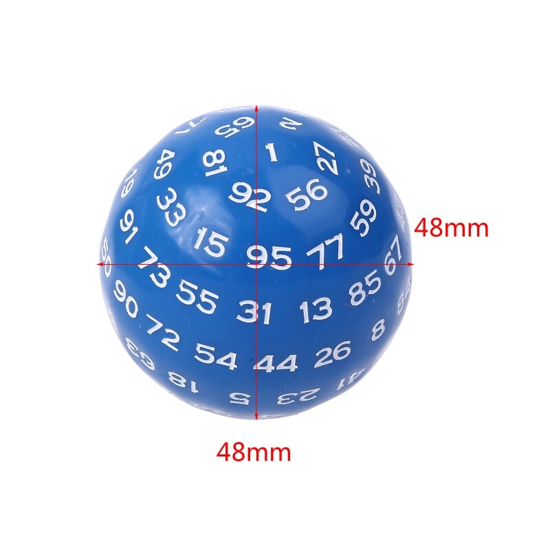 100 Sided Polyhedral Dice D100 Multi Sided Acrylic Dices for Table Board Role Playing Game Bar Pub Club Party