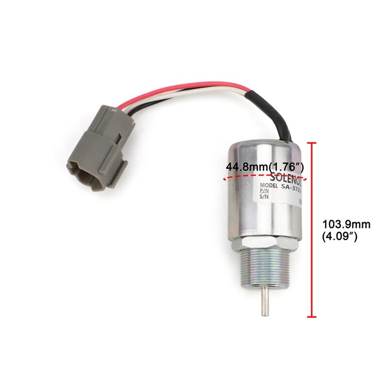 Toro Fuel Shut Off Solenoid SA-3725-12 for Mitsubishi S3L2 Mahindra Volvo EC15