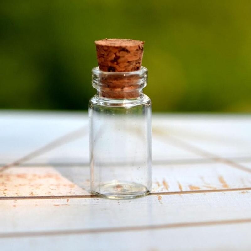 10 stücke Glas Flasche Mit Verbund Kork Rohr Flasche DIY Halskette Flasche Lagerung Mit Holz Stopper Kork Verschlossenen Rohr Flaschen