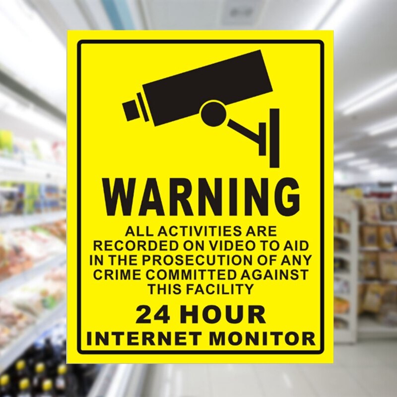 Waterproof Zonnebrandcrème Pvc Thuis Cctv Video Surveillance Security Sticker Camera Alarm Sticker Waarschuwingsticker Signs Home Security