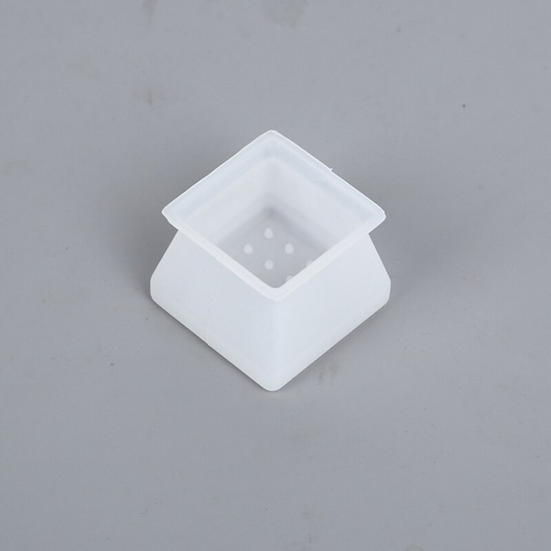 Silikone bord stol ben gulv fødder cap cover beskytter anti-skrid forhindrer ridser fødder beskytter puder fod beskyttelse covers: 4 firkantede gennemsigtige