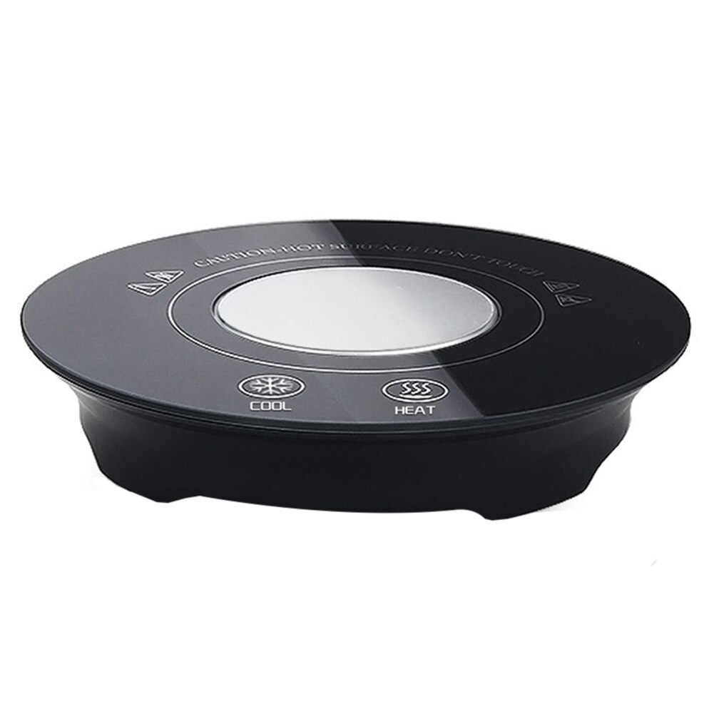 Taza de calefacción de refrigeración de café 10W 59 ℉-131 ℉ calentador eléctrico inteligente de enfriamiento rápido para mesa de oficina taza de té de cerveza placa de calentamiento: Black