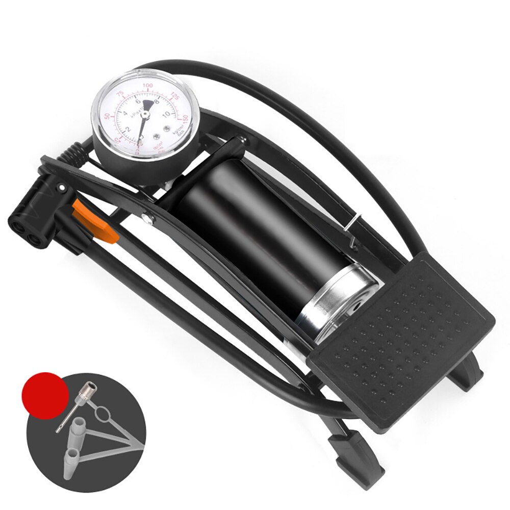 Air Pump High Pressure Single Double Cylinder Foot Pedal Inflator for Xiaomi M365 Scooter Bicycle Car Motorcycle Inflatable Pump