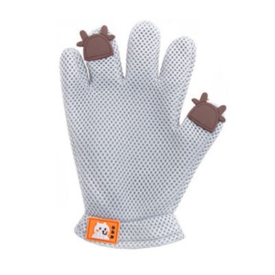 Haustier Handschuh Katze Pflege Handschuh Katze Haar Entferner Bürste Handschuhe Hund Kamm für Katzen Schlecht Sauber Massage Haar Entferner Bürste für Hunde Katzen: grau Rechts Hand