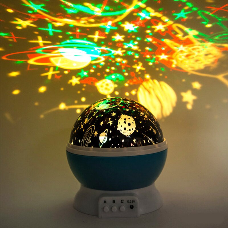 Novelty LED rotating star projector lighting moon sky baby night sleep light music rotating projection lamp luminous toy