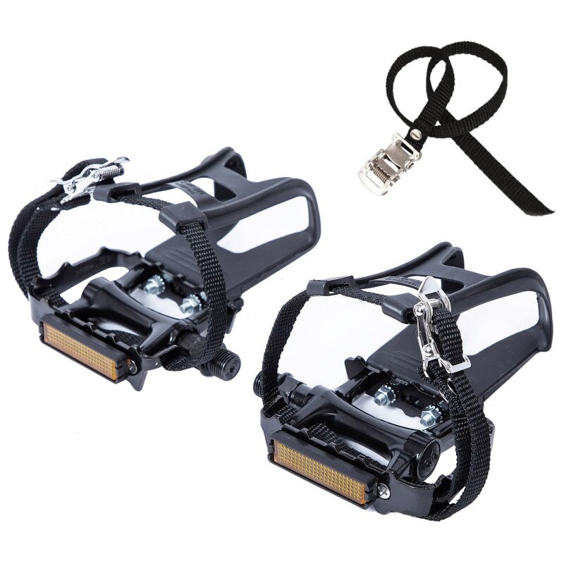 Cykelpedaler spinningcyklar för fitnessövningar med tåklämmor och bälten för utomhusridning inomhus cykelpedaler: Default Title