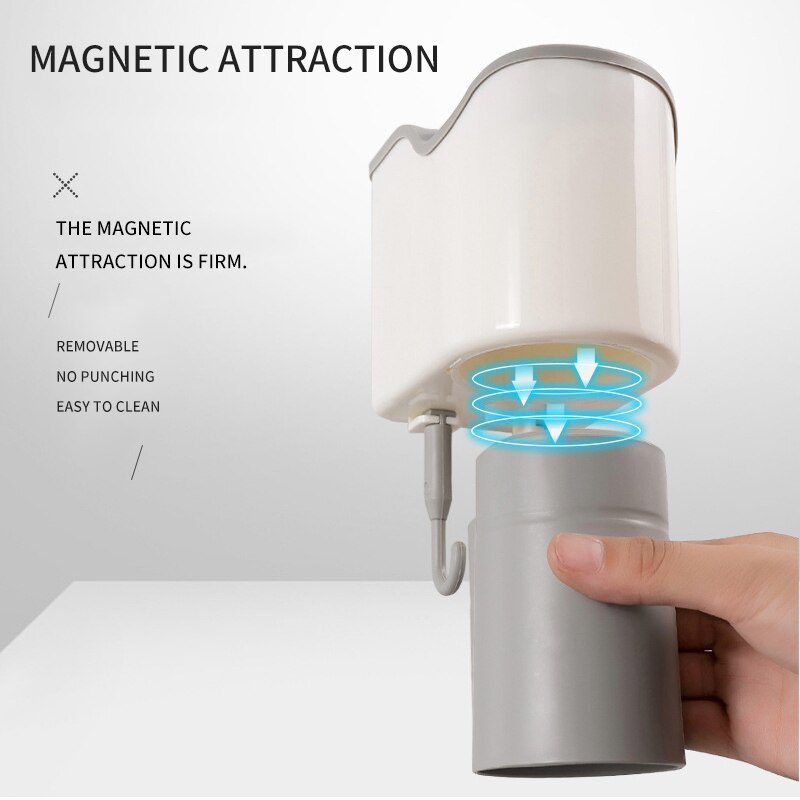 Nordic Double Cup Magnetic Toothbrush Holder Mouthwash Cup Punch-free Suction Wall Couple Toothbrush Plastic Bathroom Accessorie