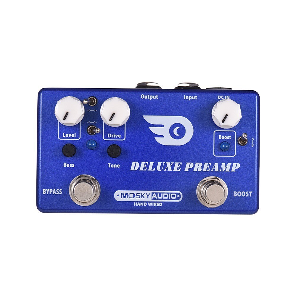 Mosky Deluxe Voorversterker 2-In-1 Gitaar Effect Pedaal Multi Overdrive Boost True Bypass Voor Basgitaar Effecten processor Musical