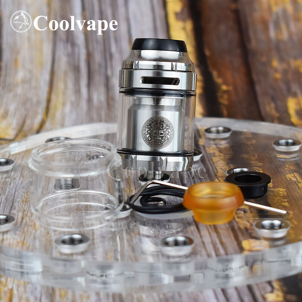 coolvape 25mm Zeus RTA atomizer RTA 3.5ml/4.5ml tank Deck Electronic cigarette Mods Dual Coil Vape Tank RTA Vaper RTA atomizer