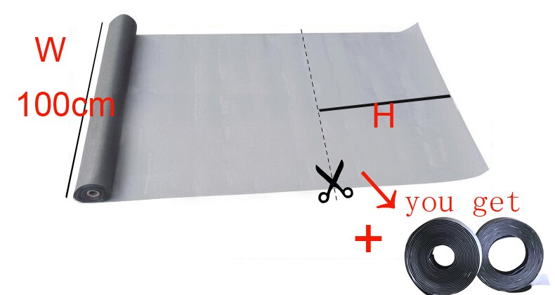 Diy Venster Screen Zomer Anti-Muggen Venster Scherm Klamboe Glasvezel Gaas Schermen Onzichtbare: Width 100cm / Height 160cm