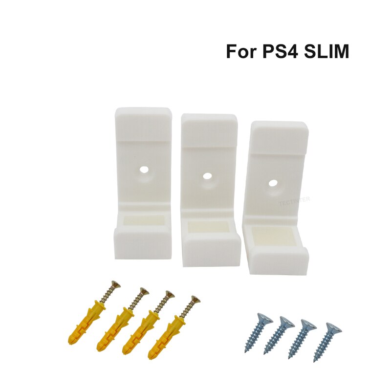 Soporte de pared para consola PS4, Base de almacenamiento para PlayStation 4, accesorios para PS4 Pro/Slim: P4Slim-White