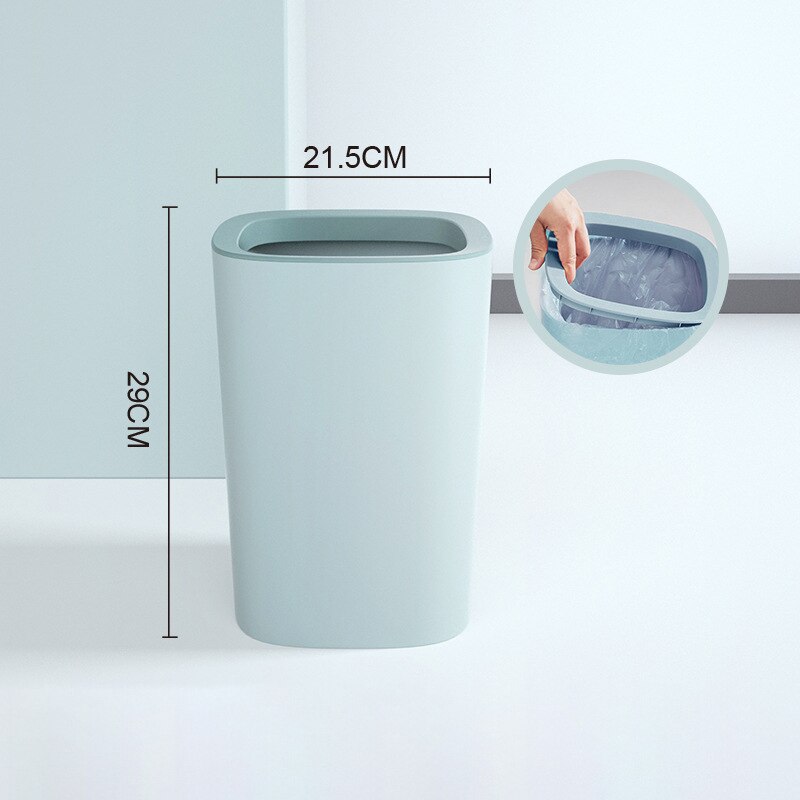 12L Nordic Plastic Vuilnisbak Garbage Dust Bin Opslag Emmer Papiermand Home Office Afvalbak Zonder Deksel Prullenbak: 1