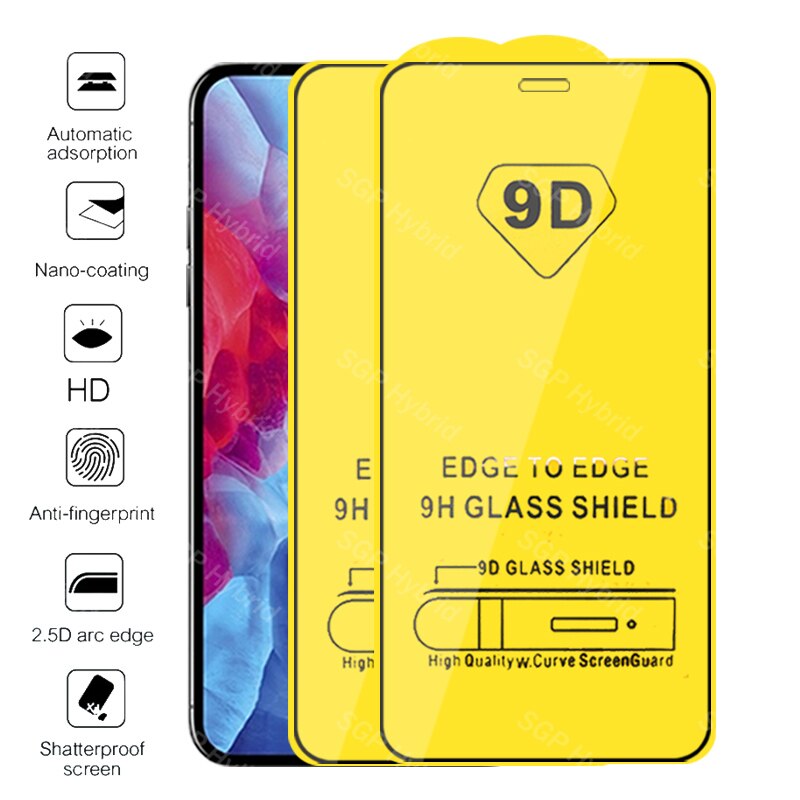 9D Glas Voor Iphone 12 Pro Max Gehard Glas Case Op Voor Iphone 12 Mini 12pro 12max Iphone12 Veiligheid Beschermende telefoon Cover