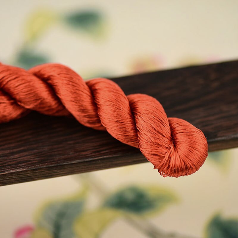 100% silk thread hand embroidery embroider cross stitch 1pcs 400m silk embroidery thread Dark orange series 13 pure colors: 8