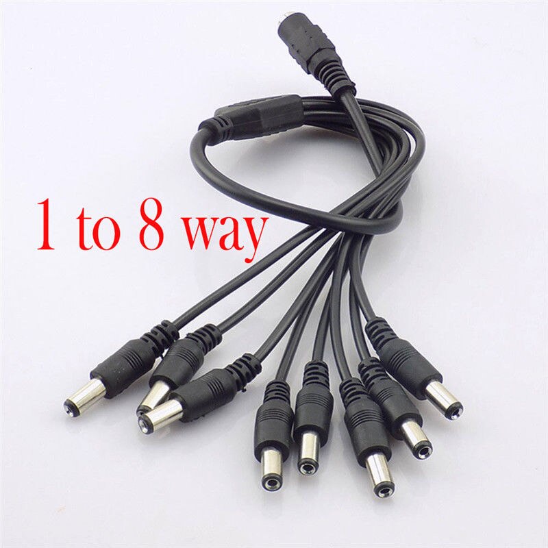1 Female Naar 2 3 4 5 6 8 Way Man Power Plug Splitter Kabel CCTV Led Strip 12 v DC