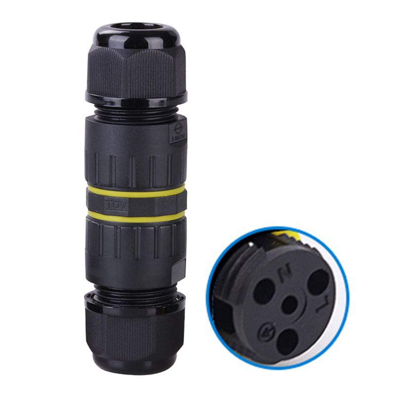IP68 Waterproof Connector 3 Pin Electrical Terminal Adapter Wire Connector G99F: B