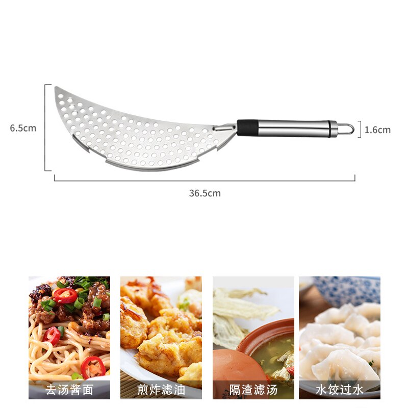 Roestvrij Stalen Pot Afdruiprek Pasta Spaghetti Aftappen Tool Rand Water Filter Vergiet Huis Keuken Accessoires Hand Held Zeef