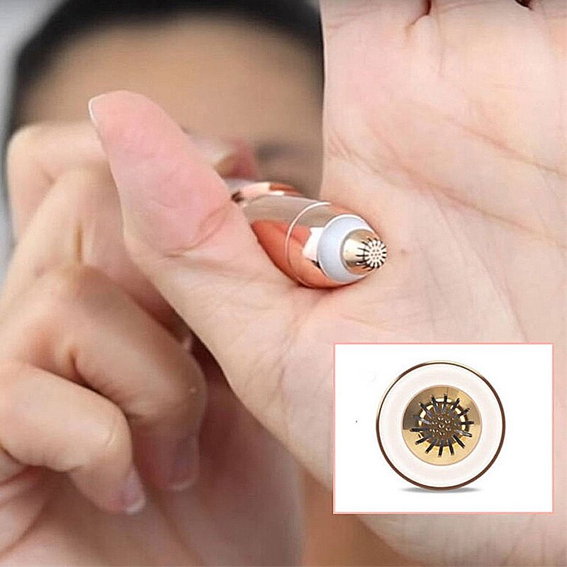 Dam Elektrisk Ögonbrynstrimmer - Smärtfri Epilator Mini Shaver Bärbar Ansiktshårborttagare
