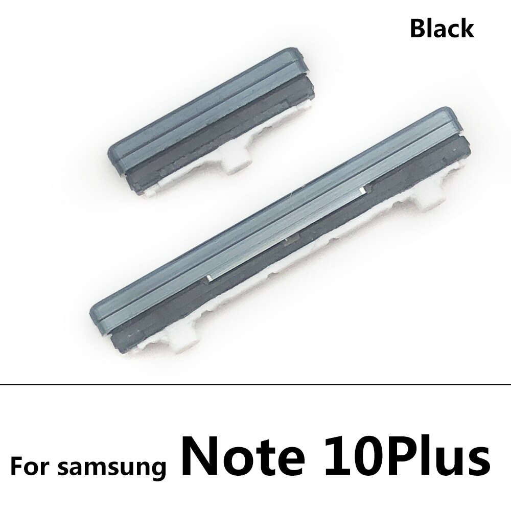 Teclas laterales nuevas, botones de encendido y volumen, botón para Samsung Galaxy Note 9, 10 Plus, piezas de repuesto: Note 10 Plus Black