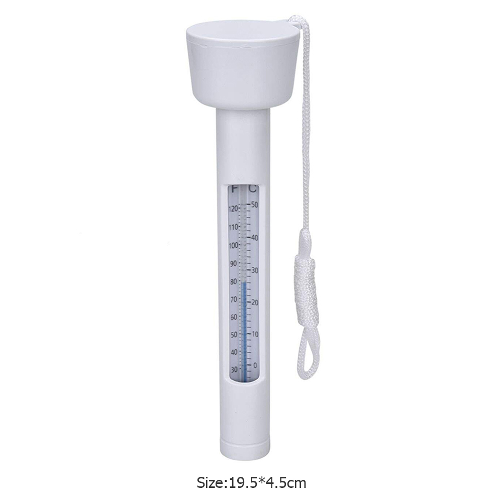 Practical Swimming Pool Floating Thermometer Multi-functional Durable Spa Tub Ponds Temperature Measuring Meter: white