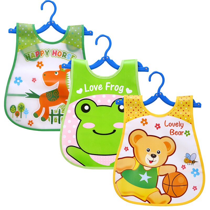 3 Stks/partij Waterdichte Baby Slabbetjes Voor Baby Peuter Jongens Meisjes Mouwloze Voeden Schort Cartoon Dieren Kind Kinderen Bib: Style D