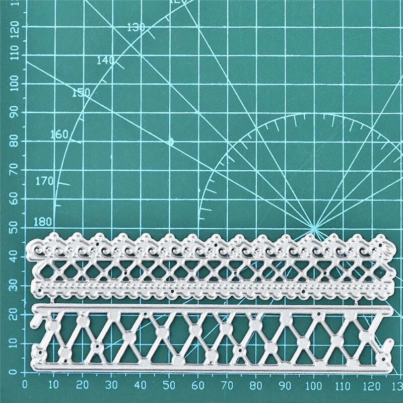 DiyArts Lace Frame Series Metal Cutting Dies Circle Paper Craft Mandala Stencil Templates for Diy Scrapbooking Decorative Mold: 128x53mm
