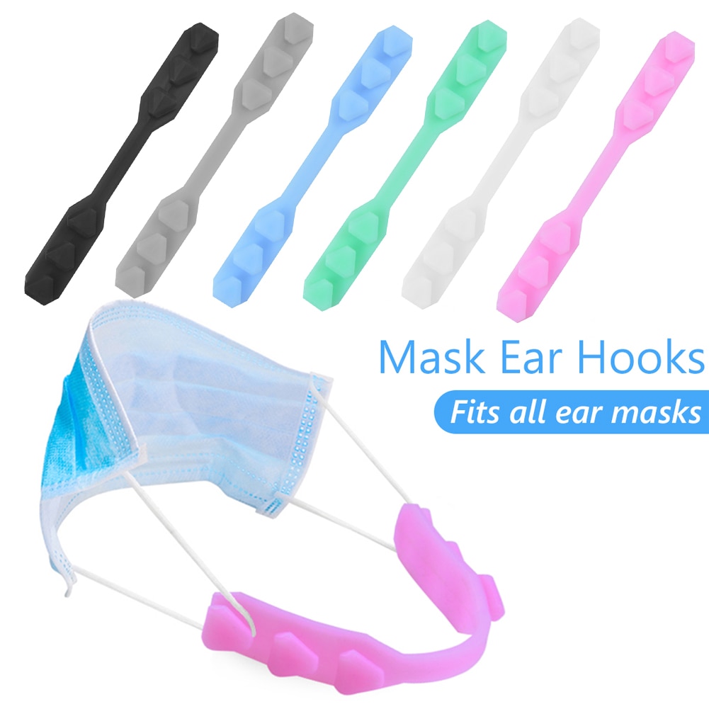 1PC Silicone Face Mask Ear Saver Clip Adjustable Mask Strap Hook 3 Levels Mask Extender Retainer Clip For Children Adult