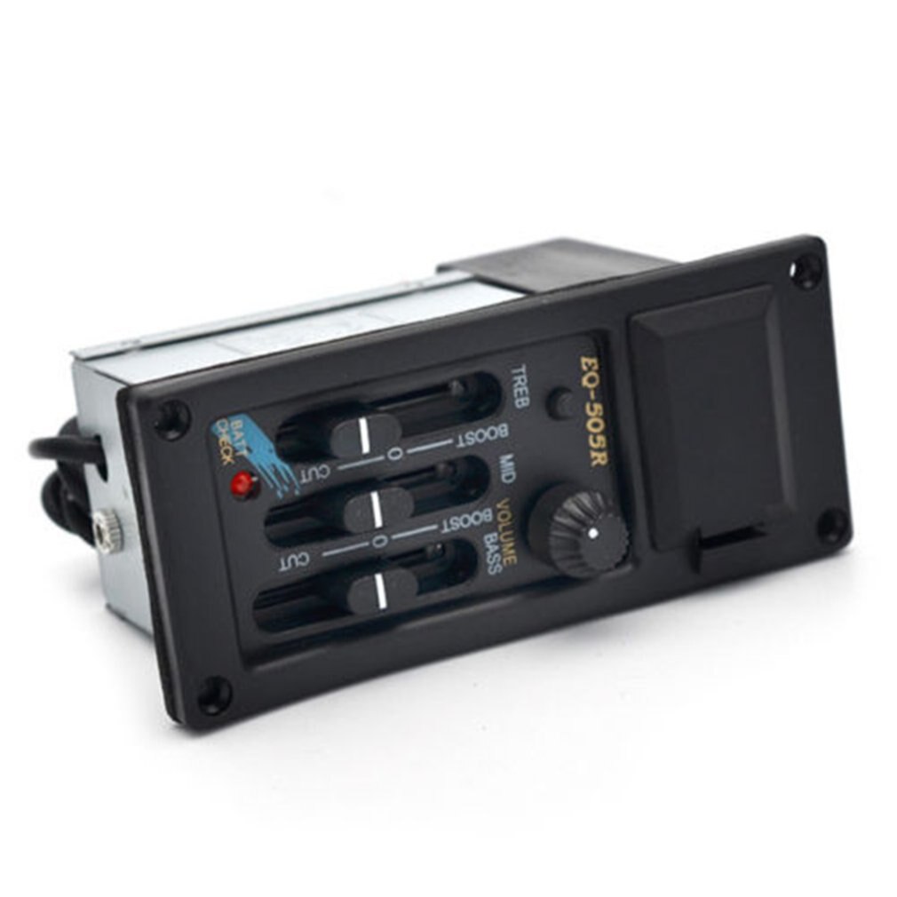 3 Band EQ-505R Akoestische Gitaar EQ Equalizer Voorversterker Versterker Gitaar Pickup Met 6.5MM Uitgang Gitaar Deel