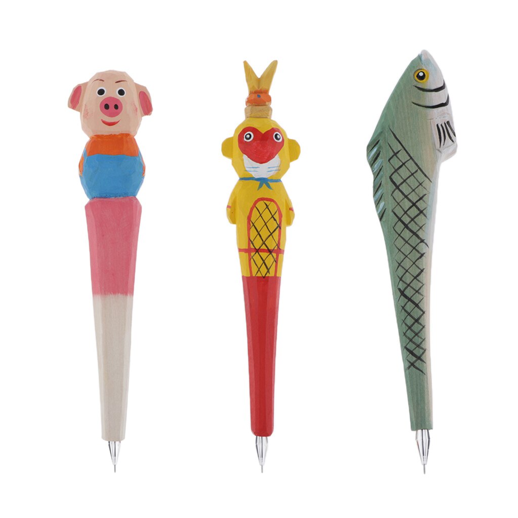 Wood Ballpoint Pen Handcrafted Wooden Gel Pen for School Office Stationery