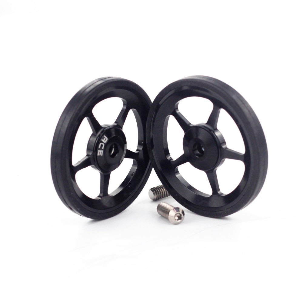 Aceoffix Easy Wheels Easywheel & Titanium Bolts For Brompton Folding Bike Dino Kiddo bike Alloy Super Lightweight wheels 2pcs