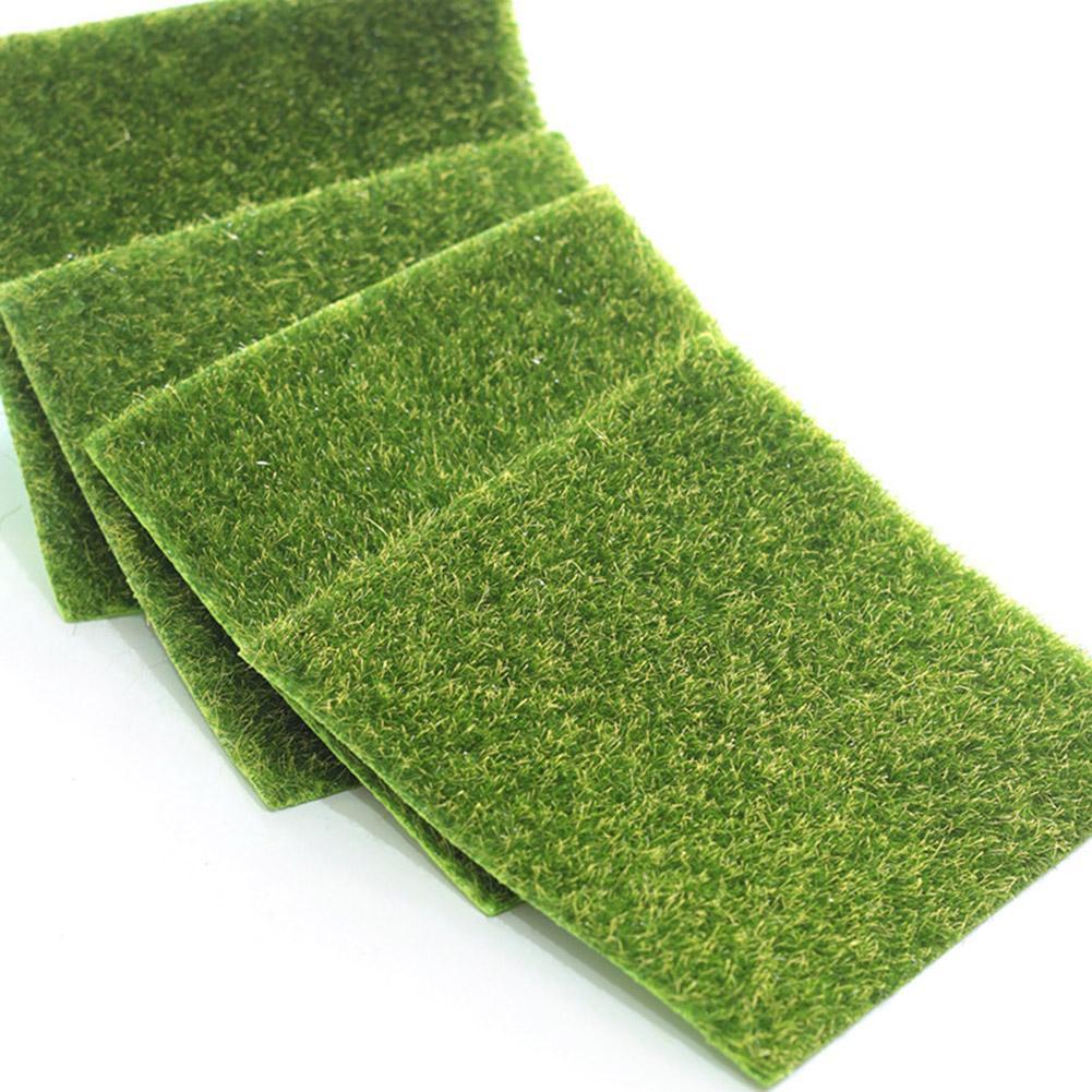 Kunstgras Mat Plastic Gazon Gras Groen Synthetische Miniatuur Decor Mini Poppenhuis Voor Tuin Ornament Gras Turf Garde B3S7