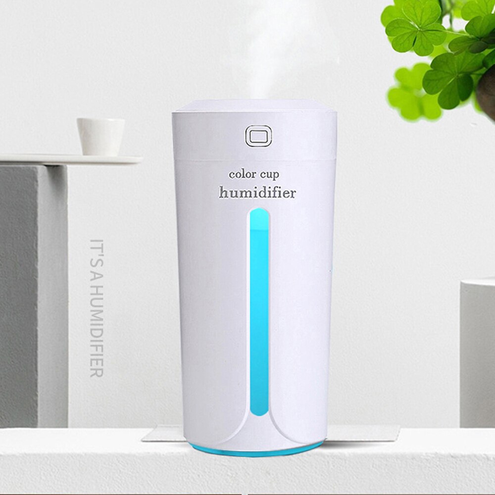 Luftfuktare eliminera statisk elektricitet ren luftvård för hud nano sprayteknik tyst 7 färgljus bil kontor: Vit