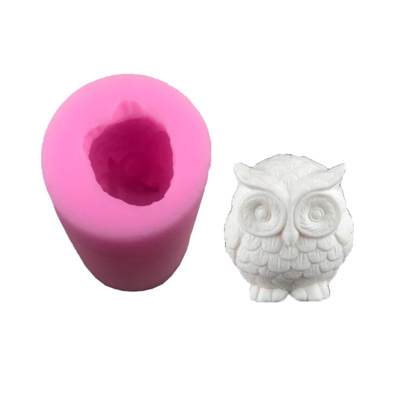 3d schattige uilen in de vorm van een dier, siliconen fondant mal, taart, zeep, zelfgemaakte chocolade, koekjes, kaarsvorm 3d decoratie, bakgereedschap