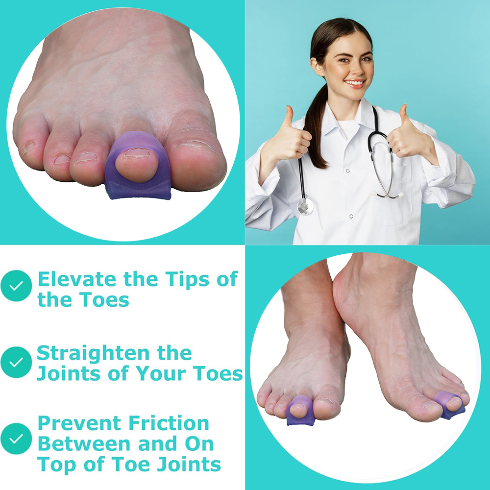 Pexmen 2/4/10 Stuks Hamerteen Stijltang Hamerteen Corrector Voor Gekruld Krom Gebogen En Klauw Tenen Stoppen Teenoverlapping En Wrijven