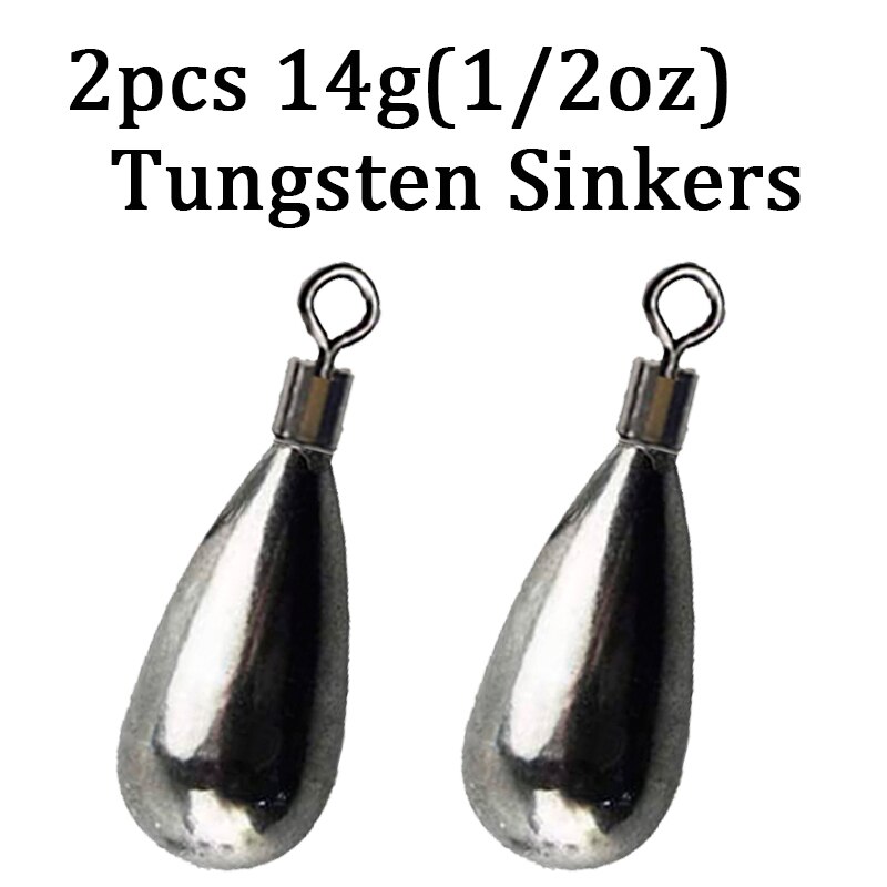 Plomos de pesca de tungsteno, 2 unids/lote, peso de tiro directo, accesorios de aparejos de pesca de carpa, 1,8g, 3,5g, 5,3g, 7g, 10,5g, 14g, 21g: 14g Tungsten Sinker