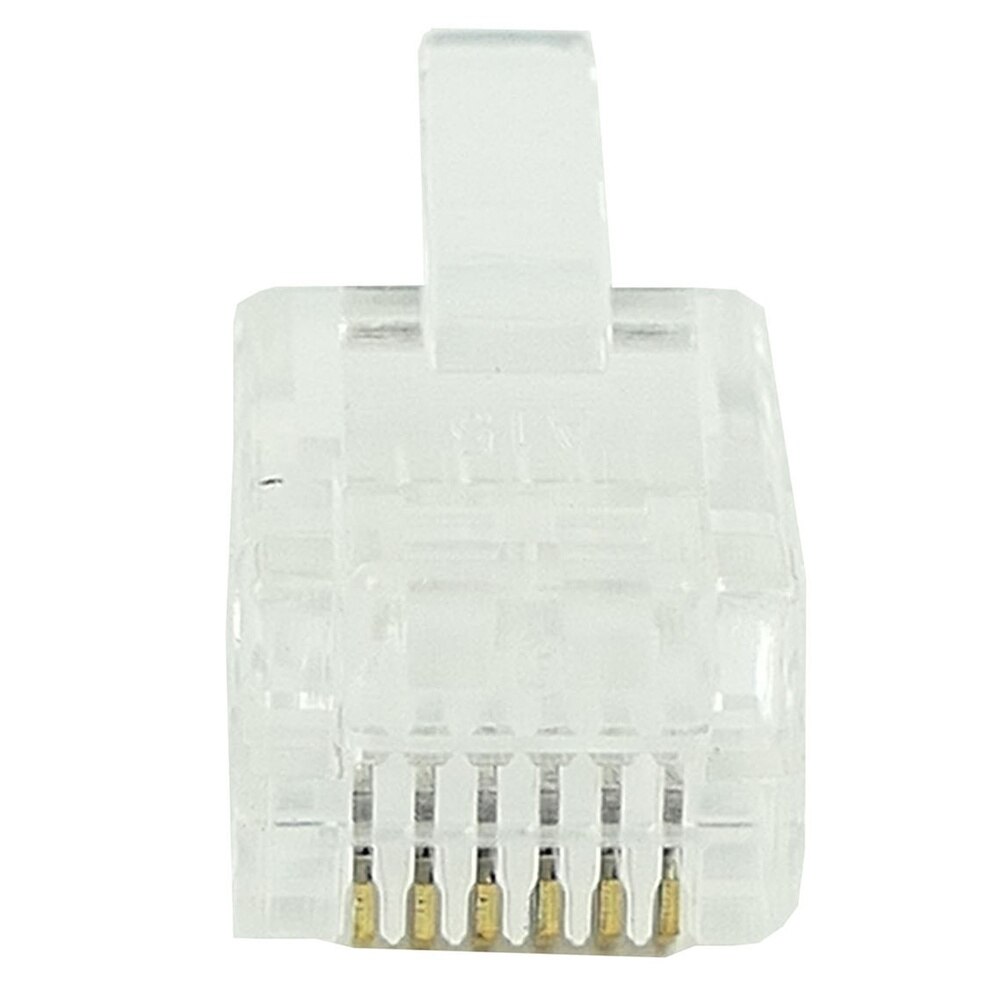 BeMatik-RJ12 male 6P6C phone connector for crimping in 100 piece package