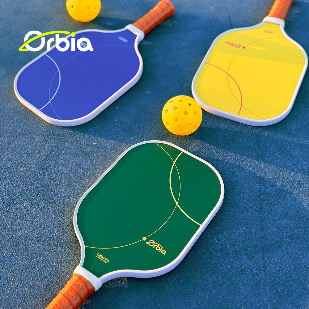 Orbia-juegos de Paddle Pickleball con bolsa de red, 4 bolas, 2 Paddle, transpirable, Pro, fibra de vidrio