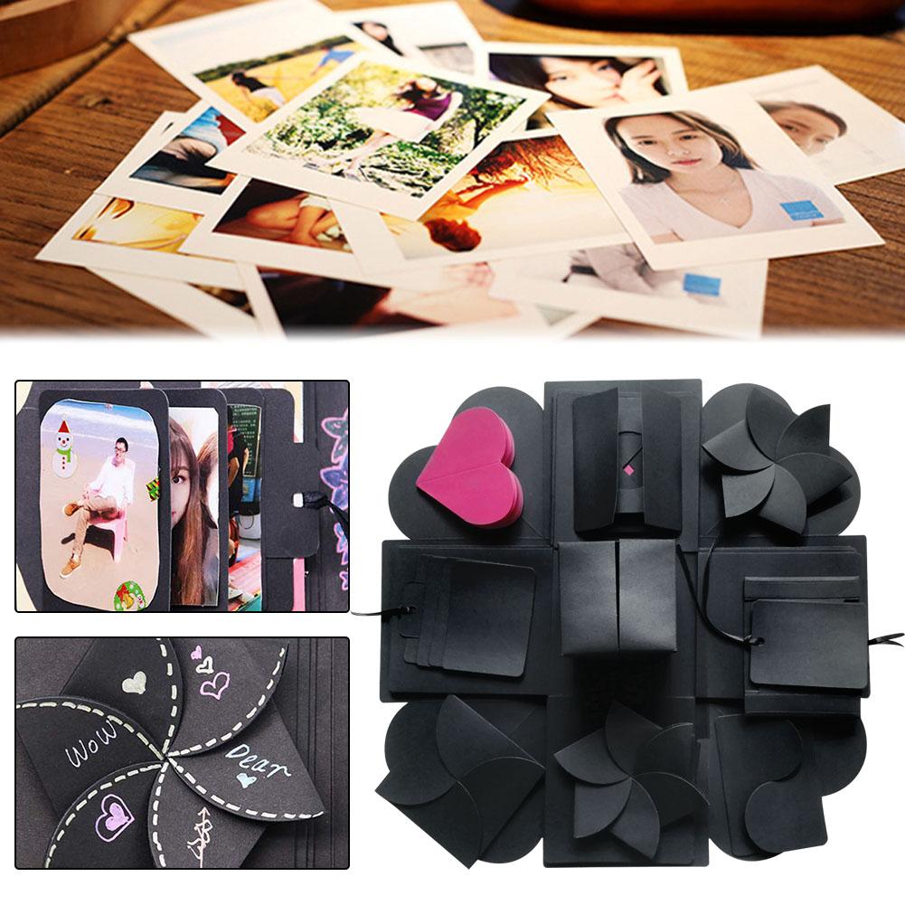 DIY Explosion Box Box 5 Layer DIY Photo Album Package Handmade Memory Scrapbook Photo Album Anniversary Birthday