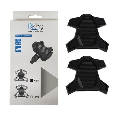 de pedales de bicicleta RICHY, Clips de autosujeción Ciclismo de Carretera sistema SPD y LOOK KEO, abrazadera de pedal para bicicleta: New Black  KEO