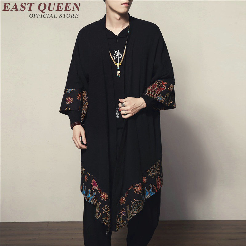 Japanse Kimono Vest Mannen Haori Yukata Mannelijke Samurai Kostuum Kleding Kimono Jas Heren Kimono Shirt Yukata Haori FF001